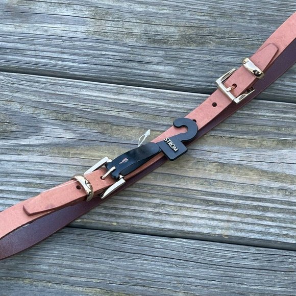 Another Line Belt Genuine Leather Brown Skinny Waistband Ladies Belt size S 30 main image 11